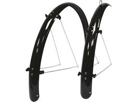 OXFORD 700c Hybrid 46mm Mudguard Set Black / Silver