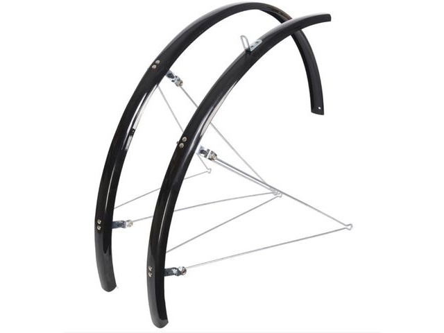 OXFORD 700c/27'' Std Narrow 31mm Mudguards Black /Silver click to zoom image