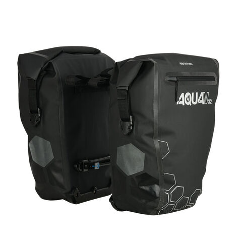 OXFORD Aqua V 32 Double Pannier Bag Black click to zoom image