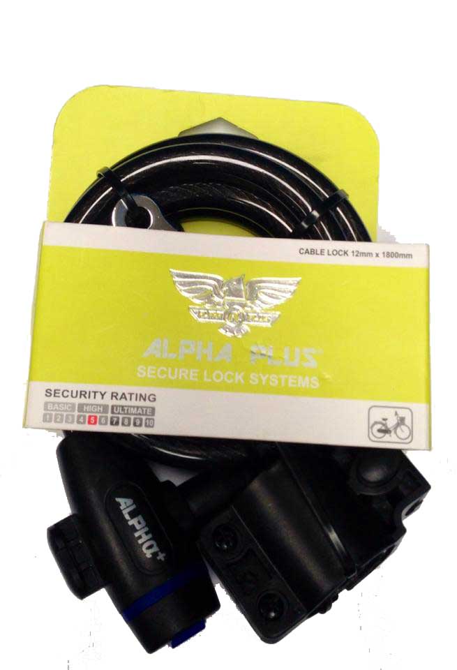 ALPHA PLUS Key Lock 1.8m 14.99 CYCLE ACCESSORIES Locks Ranelagh Cycle Warehouse